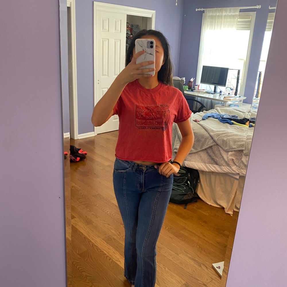 NWOT big bootie mix cropped tee shirt